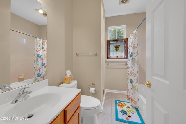 52 Country Walk Blvd, Whiting, NJ 08759 - bathroom with vanity, tile patterned floors, and shower / bath combination with curtain