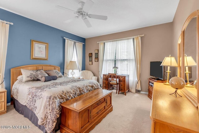 44 Autumntide Dr, Lakewood, NJ 08701 - bedroom with light carpet and a ceiling fan