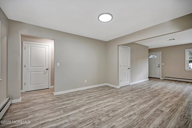 48 Sheepshead Dr, Toms River, NJ 08757 - spare room featuring a baseboard radiator and light wood-style flooring