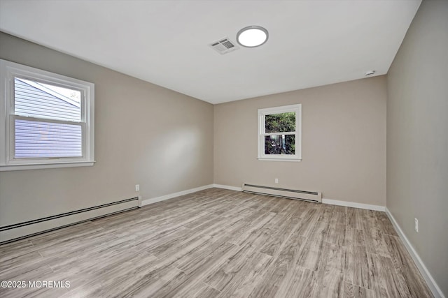 48 Sheepshead Dr, Toms River, NJ 08757 - spare room featuring baseboard heating and light wood finished floors