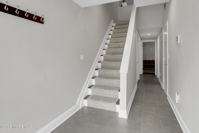 7 Navesink Ct, Long Branch, NJ 07740 - stairway with tile patterned flooring and baseboards