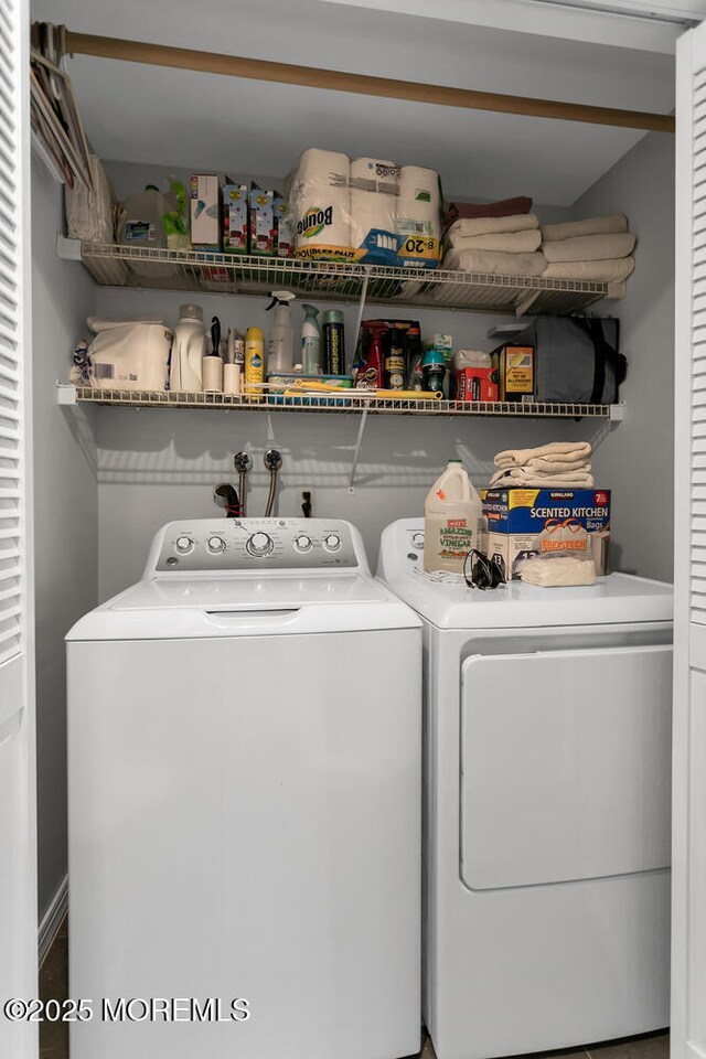7 Navesink Ct, Long Branch, NJ 07740 - washroom featuring washing machine and clothes dryer