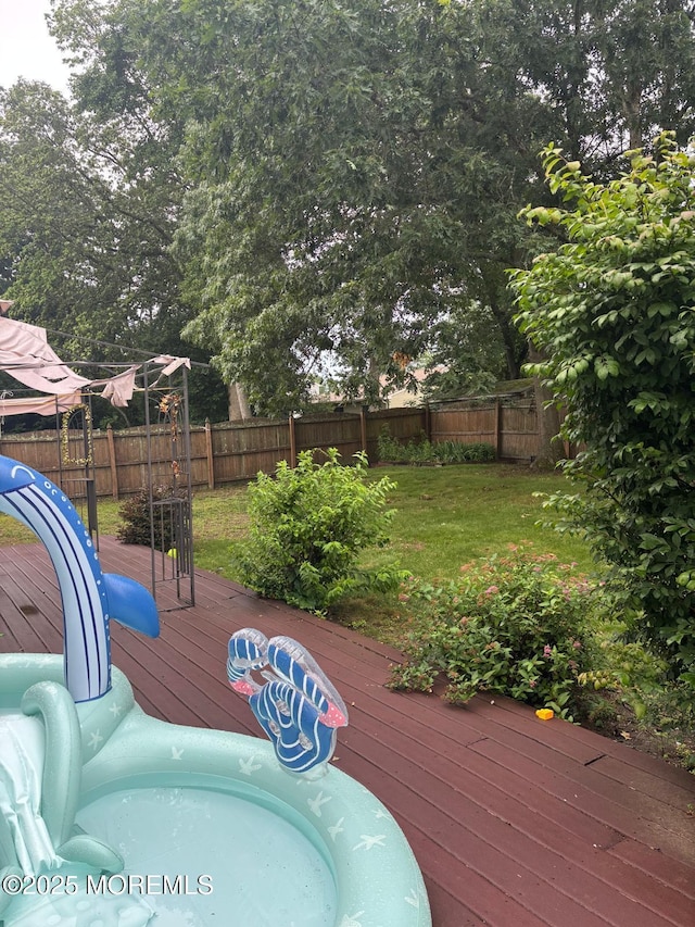 35 Winsted Dr, Howell, NJ 07731 - deck with a fenced backyard