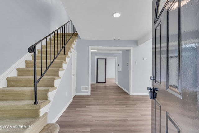 23 Arlene Ct Unit 4103, Brick, NJ 08723 - entryway with stairway, wood finished floors, and recessed lighting