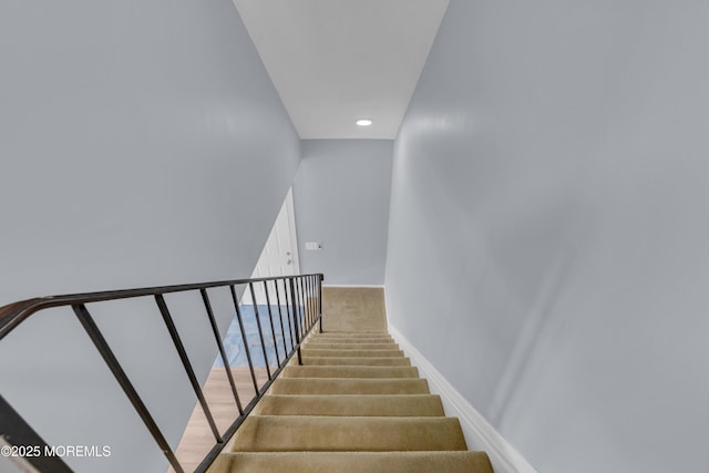 23 Arlene Ct Unit 4103, Brick, NJ 08723 - staircase featuring baseboards and recessed lighting
