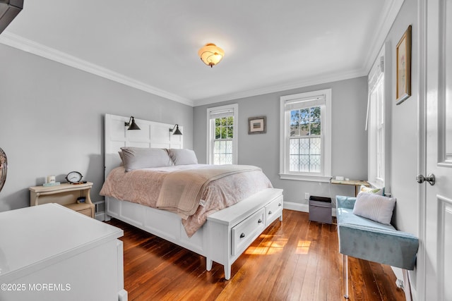 1108 Emory St, Asbury Park, NJ 07712 - bedroom featuring hardwood / wood-style floors and crown molding