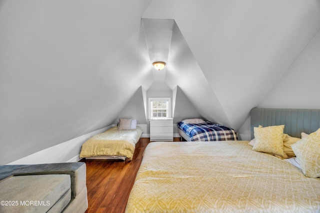 1108 Emory St, Asbury Park, NJ 07712 - bedroom featuring wood finished floors and vaulted ceiling