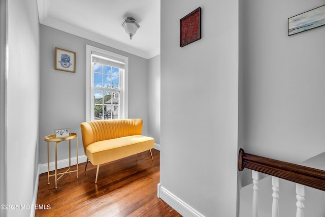 1108 Emory St, Asbury Park, NJ 07712 - sitting room featuring ornamental molding and wood-type flooring