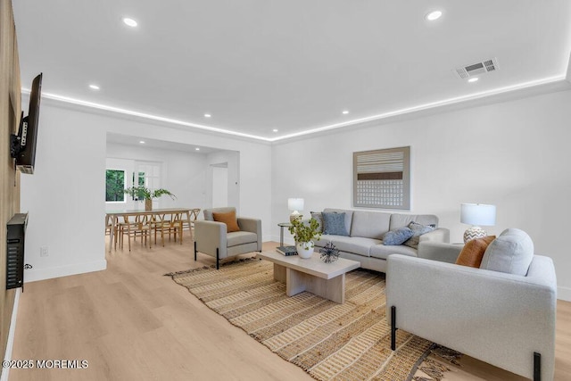 9 Westbrook Dr, Toms River, NJ 08757 - living area featuring light wood-type flooring and recessed lighting