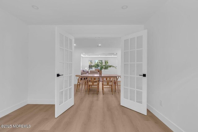 9 Westbrook Dr, Toms River, NJ 08757 - corridor with french doors, light wood finished floors, and recessed lighting