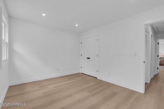 9 Westbrook Dr, Toms River, NJ 08757 - unfurnished room with attic access, light wood-style flooring, and recessed lighting