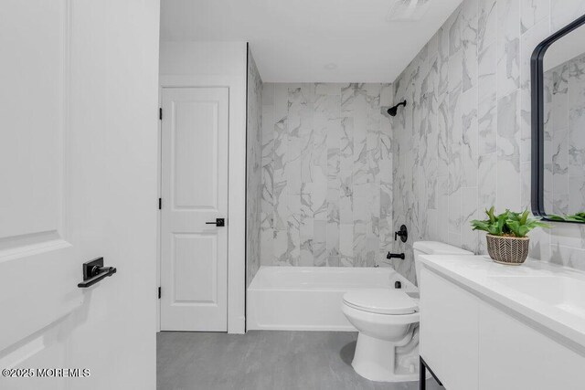 9 Westbrook Dr, Toms River, NJ 08757 - bathroom featuring vanity and washtub / shower combination