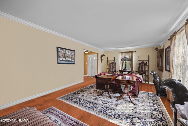 74 Kingsley Way, Freehold, NJ 07728 - dining room featuring crown molding and wood finished floors