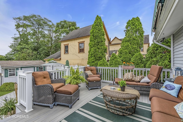 702 Saint Louis Ave, Point Pleasant Beach, NJ 08742 - wooden deck featuring outdoor lounge area