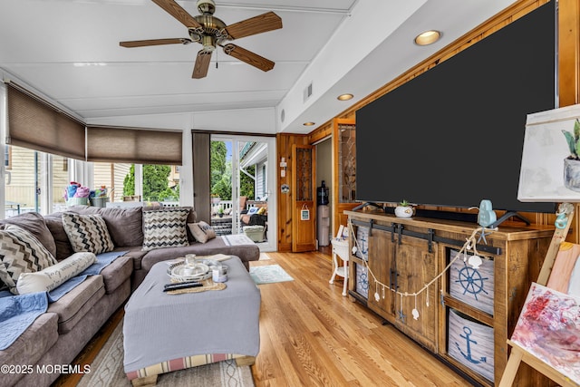 702 Saint Louis Ave, Point Pleasant Beach, NJ 08742 - living room with light wood-type flooring and a ceiling fan