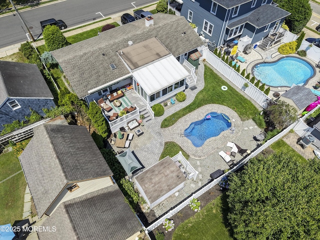 702 Saint Louis Ave, Point Pleasant Beach, NJ 08742 - drone / aerial view of a pool area