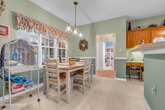 11 High Hill Ct, Manchester, NJ 08759 - dining area with baseboards and light tile patterned floors