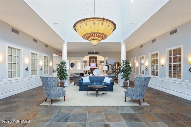 11 High Hill Ct, Manchester, NJ 08759 - lobby with a towering ceiling and a decorative wall