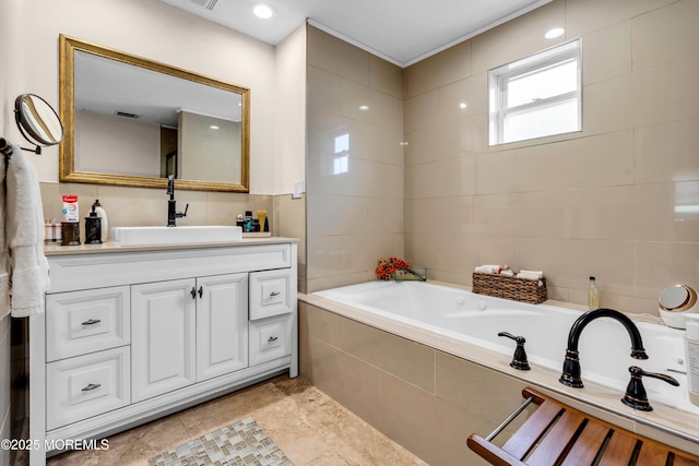 1159 County Line Rd E, Lakewood, NJ 08701 - full bath featuring vanity and a garden tub