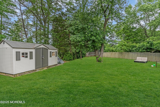 1159 County Line Rd E, Lakewood, NJ 08701 - view of yard with a storage unit
