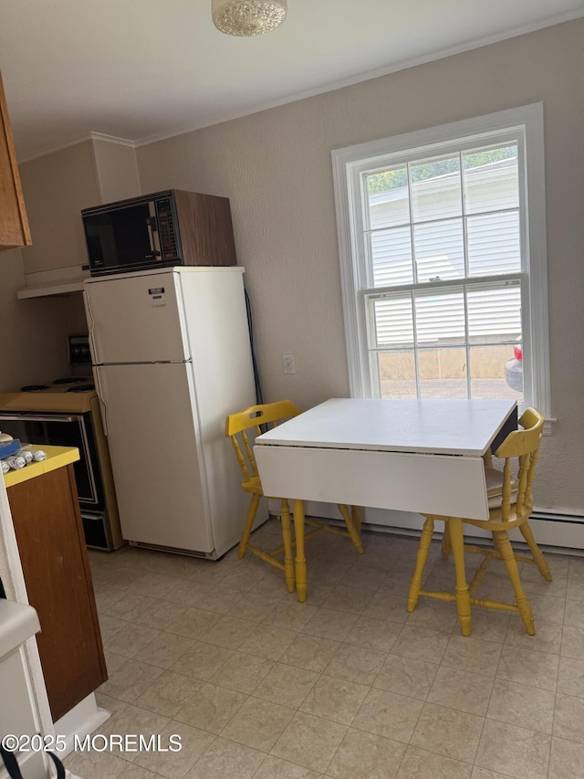 630 Overton Pl, Long Branch, NJ 07740 - dining area featuring crown molding and light floors