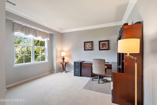 19 E Francesa Ct, Farmingdale, NJ 07727 - carpeted office with crown molding