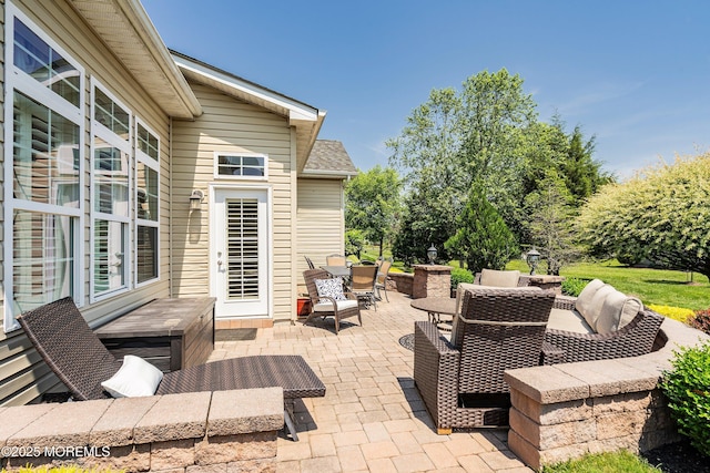 19 E Francesa Ct, Farmingdale, NJ 07727 - view of patio / terrace featuring outdoor lounge area