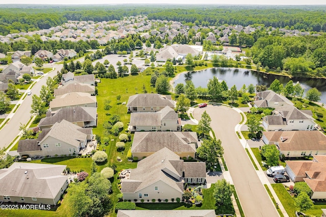 19 E Francesa Ct, Farmingdale, NJ 07727 - aerial view of residential area with a nearby body of water and a heavily wooded area