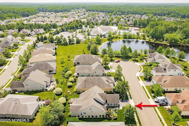 19 E Francesa Ct, Farmingdale, NJ 07727 - aerial view of residential area featuring a large body of water and a forest