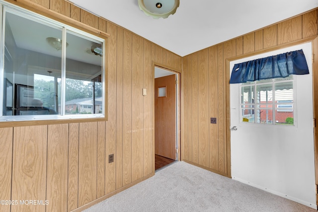 24 Ironside Dr Unit B, Whiting, NJ 08759 - unfurnished room featuring plenty of natural light, wood walls, and carpet flooring