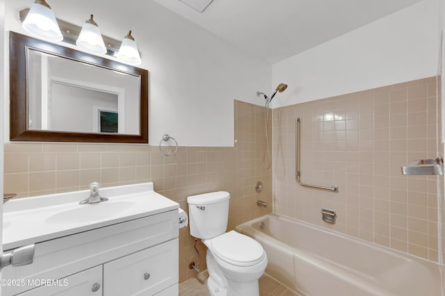 24 Ironside Dr Unit B, Whiting, NJ 08759 - bathroom featuring vanity, tub / shower combination, and tile walls