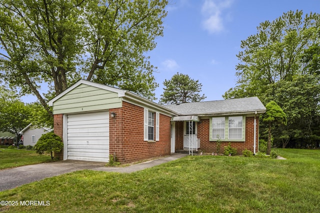 6 Lincoln Ct, Whiting, NJ 08759 - ranch-style house featuring brick siding, a front yard, and asphalt driveway