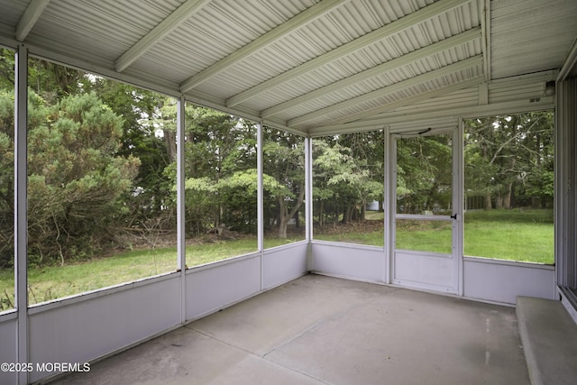 6 Lincoln Ct, Whiting, NJ 08759 - unfurnished sunroom featuring view of wooded area