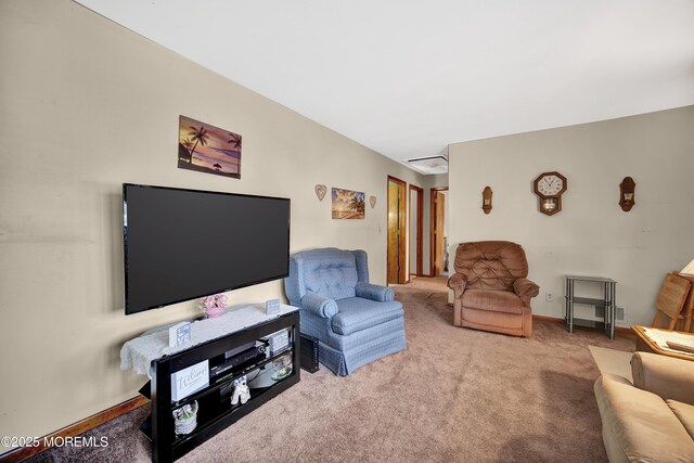 72 1st Ave, Port Reading, NJ 07064 - living area featuring carpet floors and baseboards