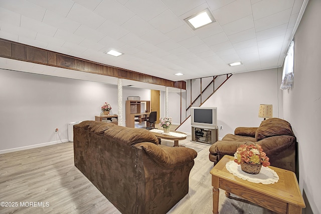 72 1st Ave, Port Reading, NJ 07064 - living room with light wood-style floors and baseboards