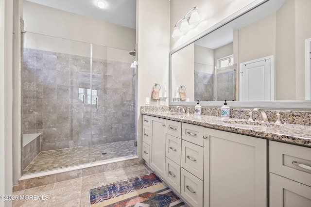 86 Legacy Ct, Freehold, NJ 07728 - full bath featuring double vanity and a stall shower
