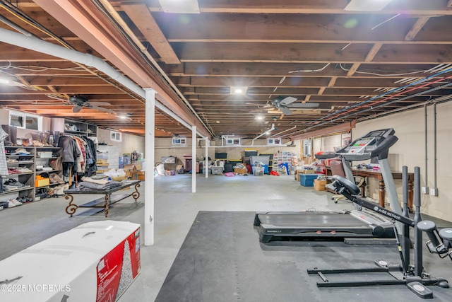 18 Pinewood Dr, Brick, NJ 08724 - exercise room featuring ceiling fan