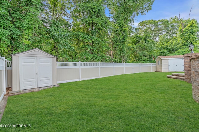 18 Pinewood Dr, Brick, NJ 08724 - fenced backyard featuring a storage unit
