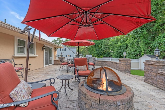 18 Pinewood Dr, Brick, NJ 08724 - view of patio with a fire pit and outdoor dining space