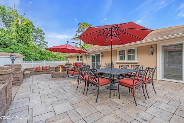 18 Pinewood Dr, Brick, NJ 08724 - view of patio featuring an outdoor fire pit and outdoor dining area
