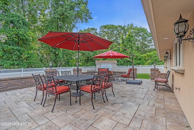 18 Pinewood Dr, Brick, NJ 08724 - fenced backyard with outdoor dining area and a patio