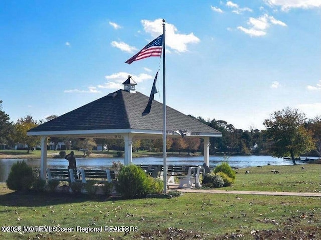 5 Lamb Rd, Brick, NJ 08724 - surrounding community featuring a gazebo, a water view, and a yard