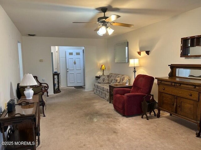 5 Lamb Rd, Brick, NJ 08724 - living area featuring light carpet and ceiling fan