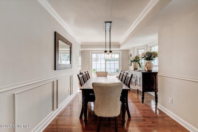 46 Sweet Gum Rd, Howell, NJ 07731 - dining room featuring crown molding, a chandelier, and dark wood-type flooring