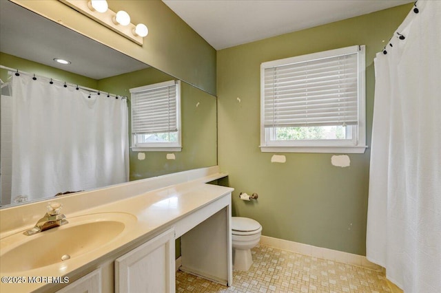 46 Sweet Gum Rd, Howell, NJ 07731 - bathroom featuring vanity, curtained shower, and tile patterned flooring