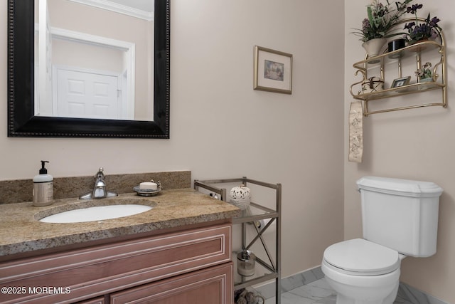 16 Chestnut Dr, Colts Neck, NJ 07722 - bathroom with vanity and marble look tile flooring