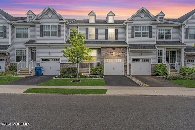 44 Begonia Ln, Monroe, NJ 08831 - multi unit property with driveway, stone siding, and a garage