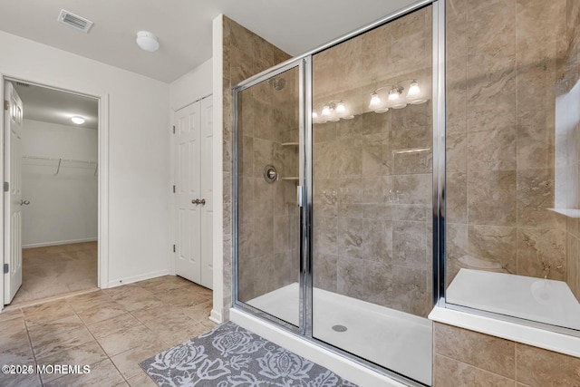 44 Begonia Ln, Monroe, NJ 08831 - bathroom featuring a stall shower and a walk in closet