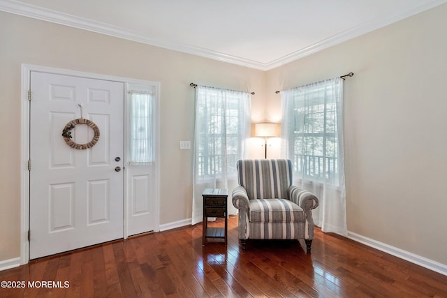 301 Cranberry Rd, Farmingdale, NJ 07727 - foyer entrance featuring hardwood / wood-style flooring and ornamental molding