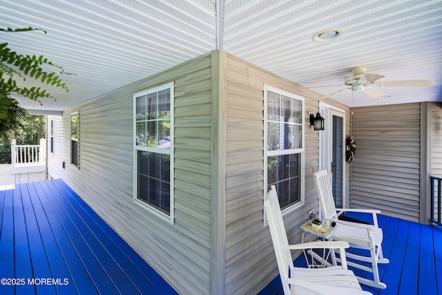 301 Cranberry Rd, Farmingdale, NJ 07727 - wooden porch with ceiling fan